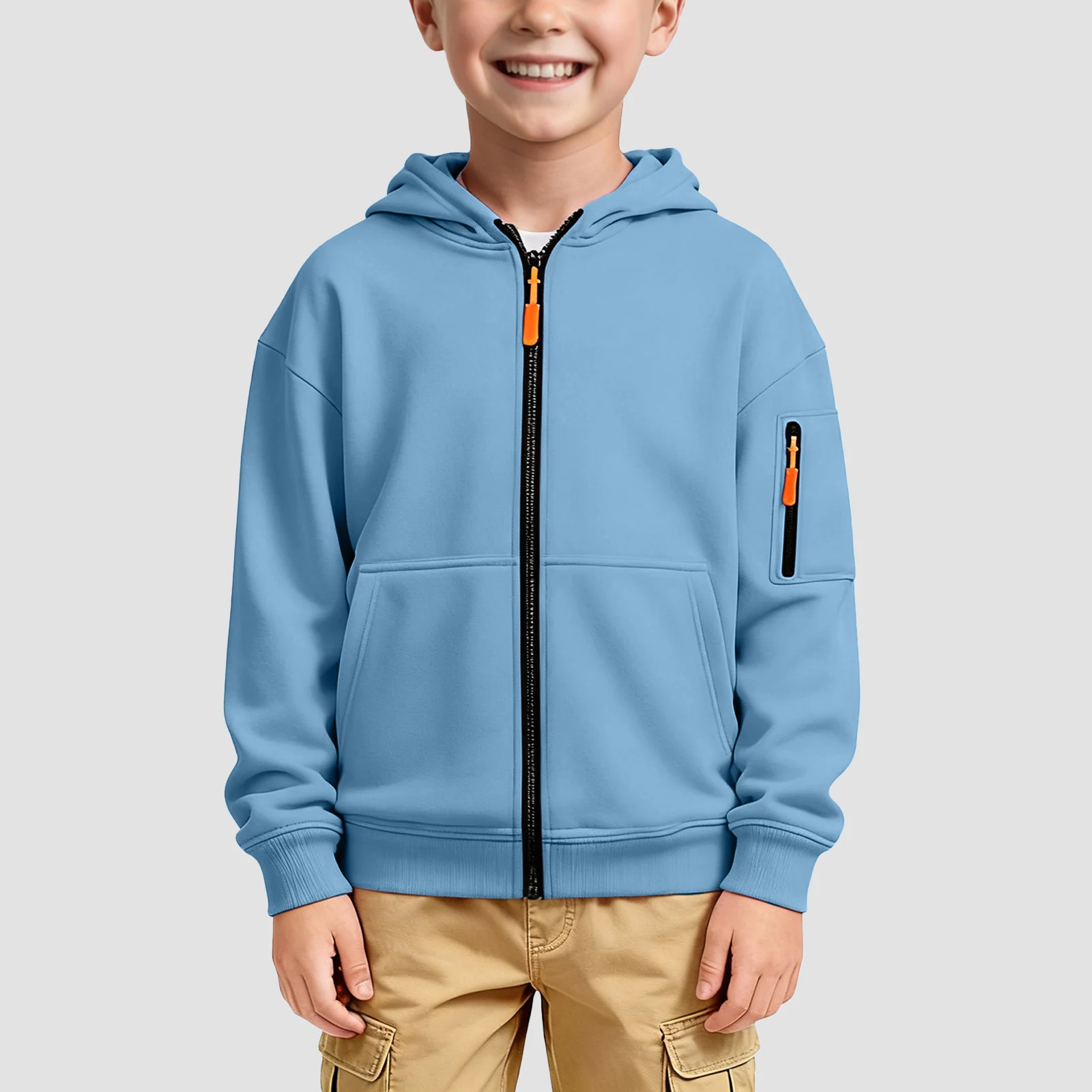 

Cat Boy Jacket Boys Hooded Sweatshirt Jacket Comfortable Soft Stylish Warm Zip Up Hooded Jacket Coat for Boys Age 14