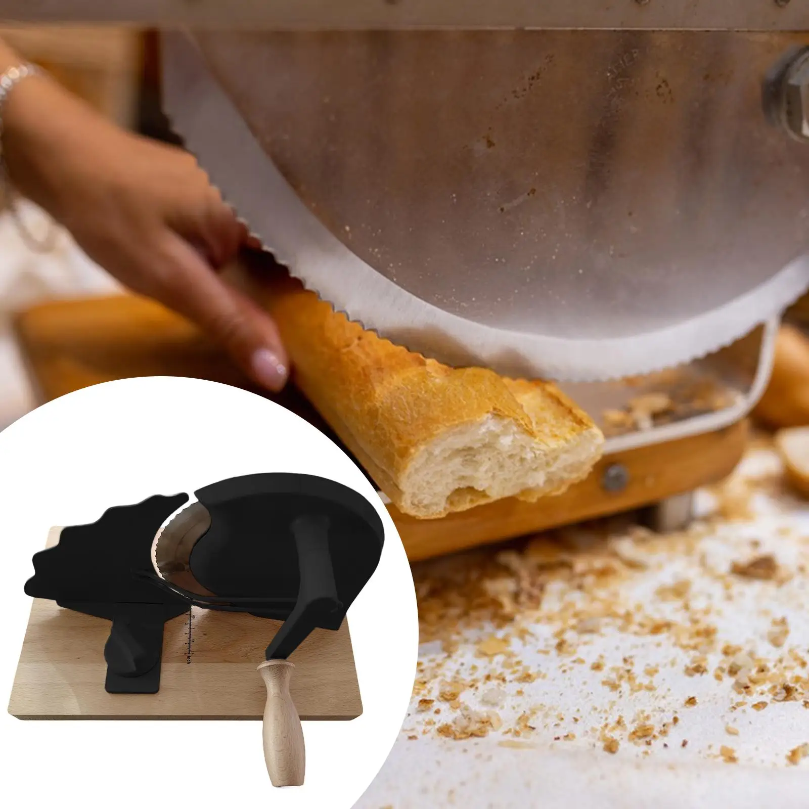 

Ручная хлеборезка с регулируемой толщиной, ручная рукоятка, резка тостов для ритмого хлеба, аксессуары для выпечки домашней пекарни, кофейня