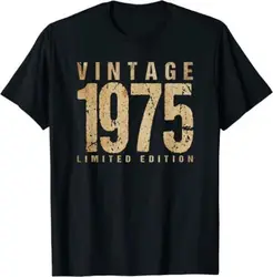 Nuovo 48 anni Vintage 1975 48th compleanno decorazione uomo donna t-shirt S-3XL