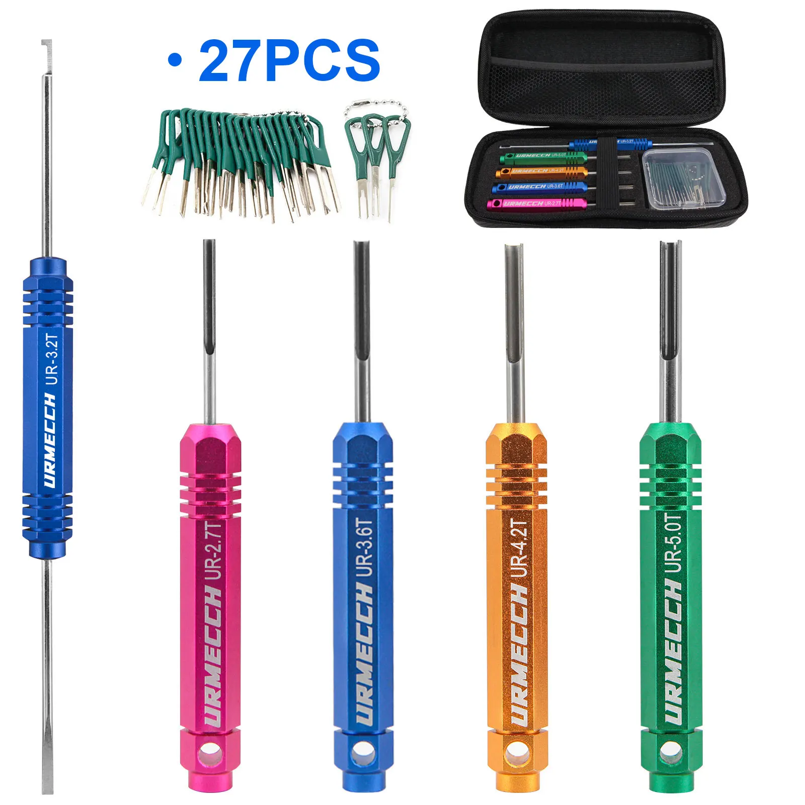 Deutsch Pin Extractor Tool Kit for 16#12#20# Solid/Stamped Contacts 12-22 AWG Terminal Removal for DT,DTM,DTP Series Connector