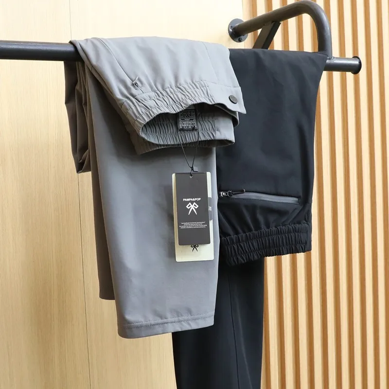 

Мужские легкие дышащие спортивные брюки для отдыха с высокой эластичностью, быстросохнущие, летняя тонкая модель