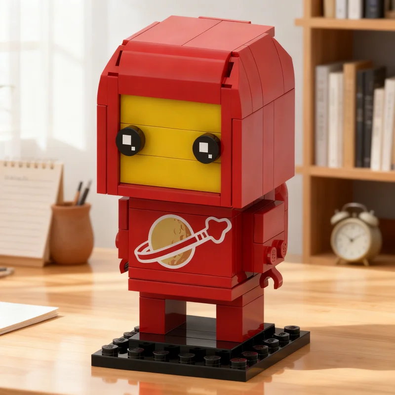 

106 шт. MOC Brickheadz красный классический космонавт модель строительные блоки Рождественский подарок строительные игрушки DIY творческая идея образование