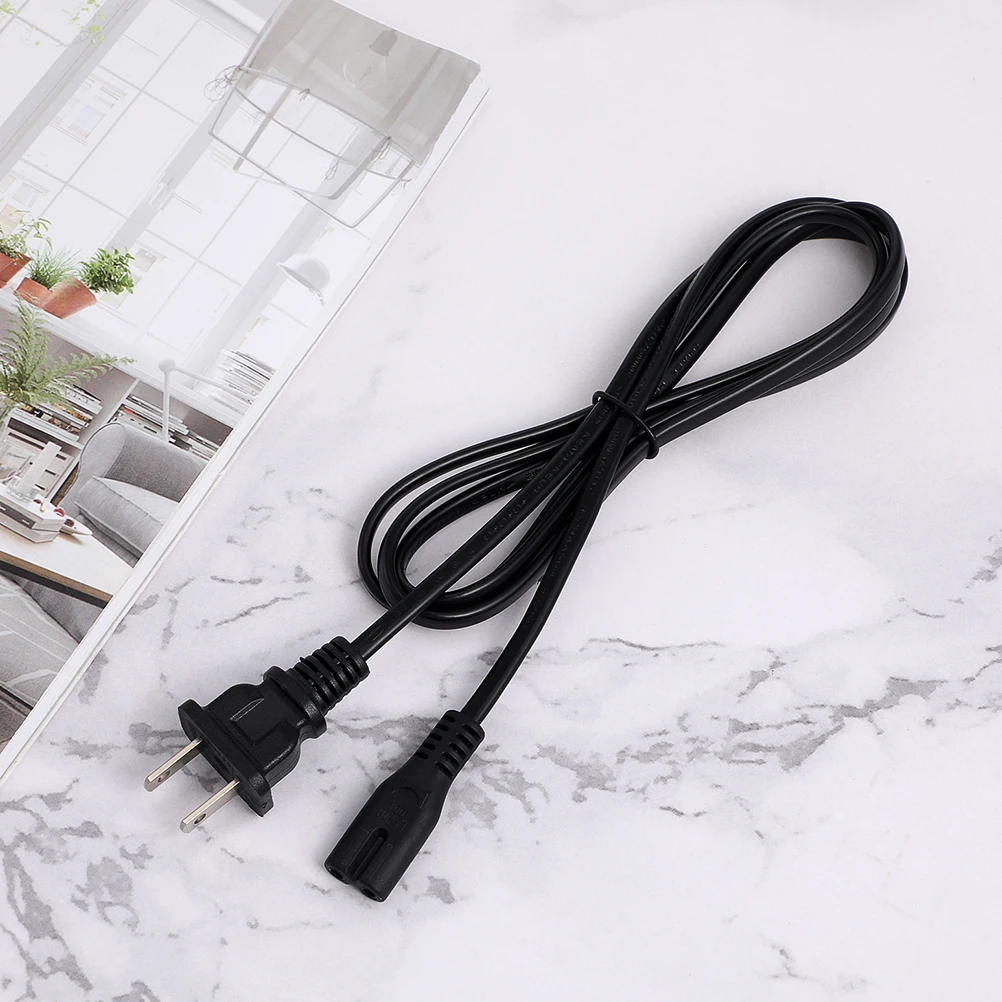 

4pcs Power Prong Computer Cable Replacement Home Appliance 8-Shaped Long Length Us Plug 2 Core Cord For Printer