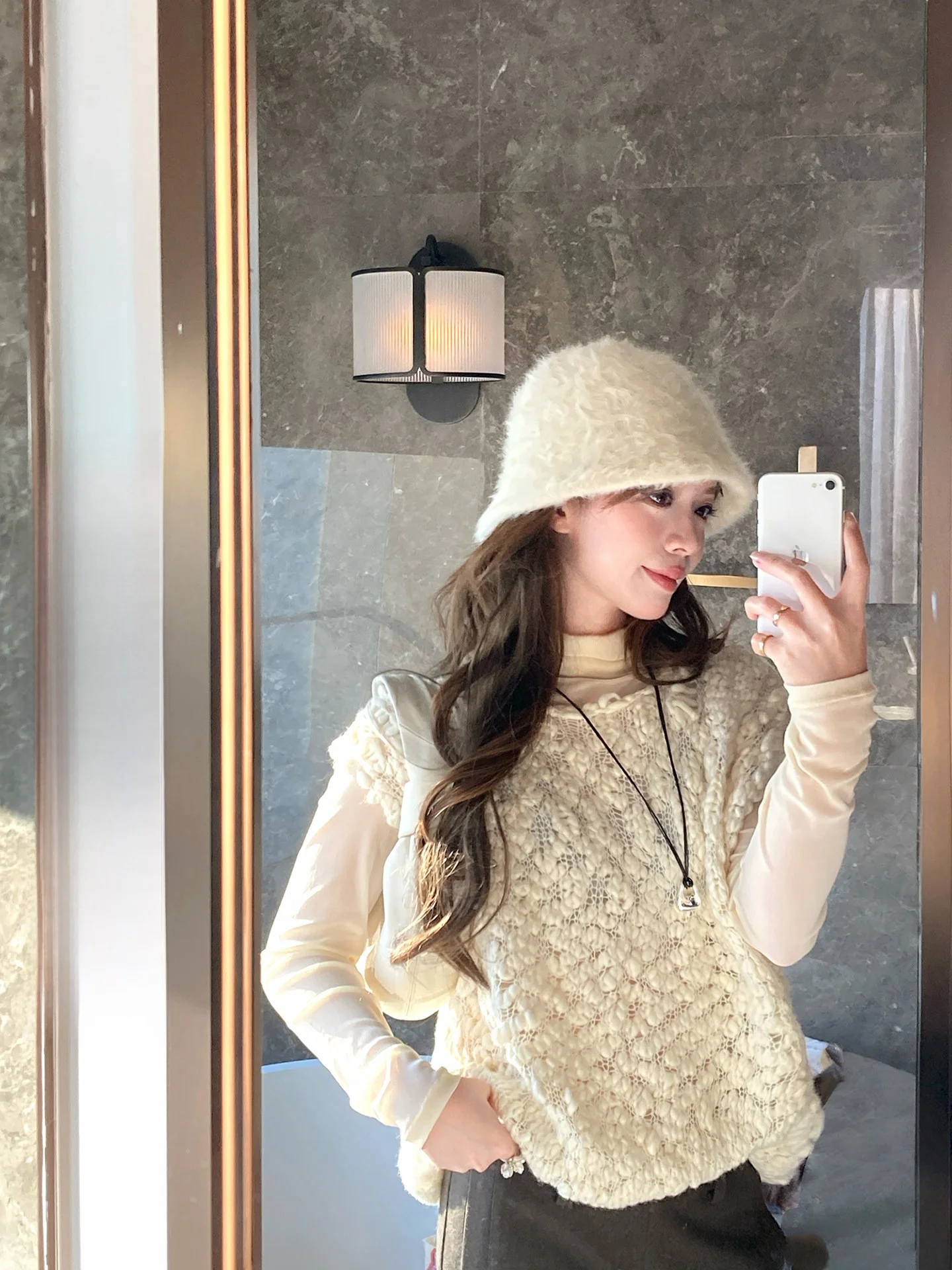 

Тяжелый вес, рекомендованный способ с пузырьковой строчкой, шерстяной жилет Long Sve, женский большой круглый свитер Ne для поездок на работу