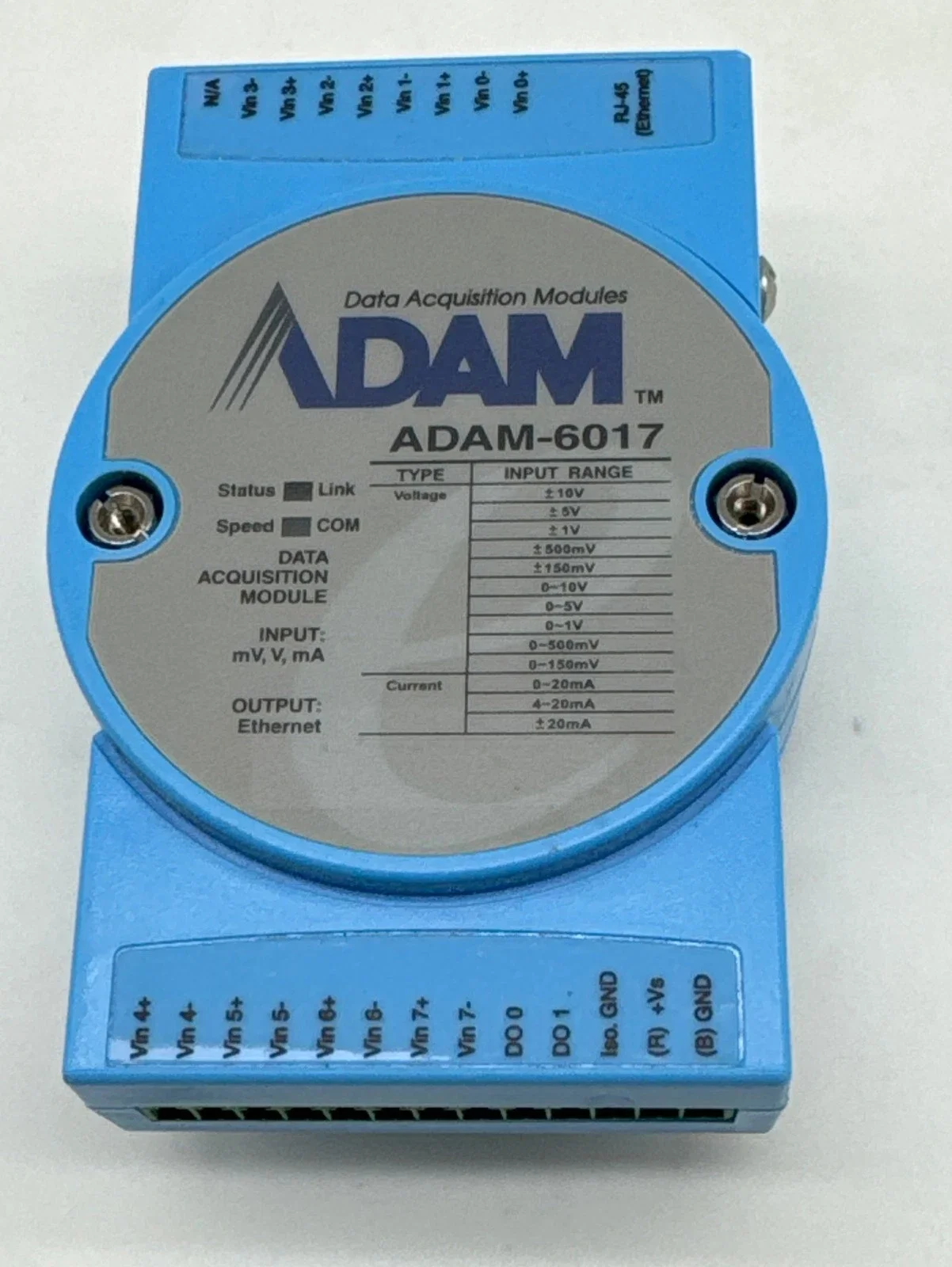 ADAM-6017 Isolated Analog Input Modbus TCP Module, 8-Ch