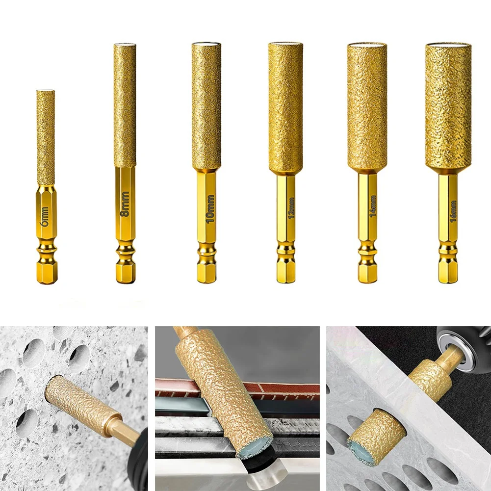 

1 Pc Dry Drilling Thread Hexagonal Shank Core Drill Bits For Tile Marble 6-16mm Power Tool Accessories