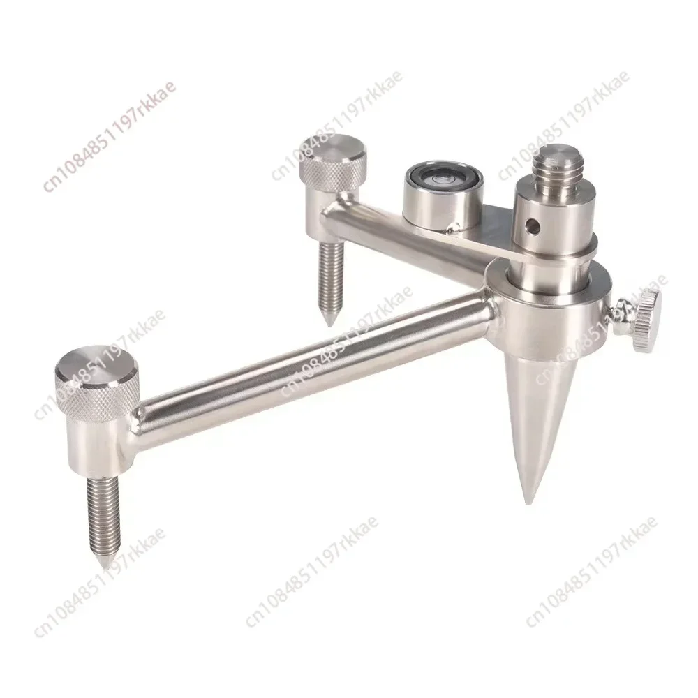 

11cm Stainless Steel prism Pole Mini Tripod With blisters bubble for Leica and 58 Thread Surveying Instrument