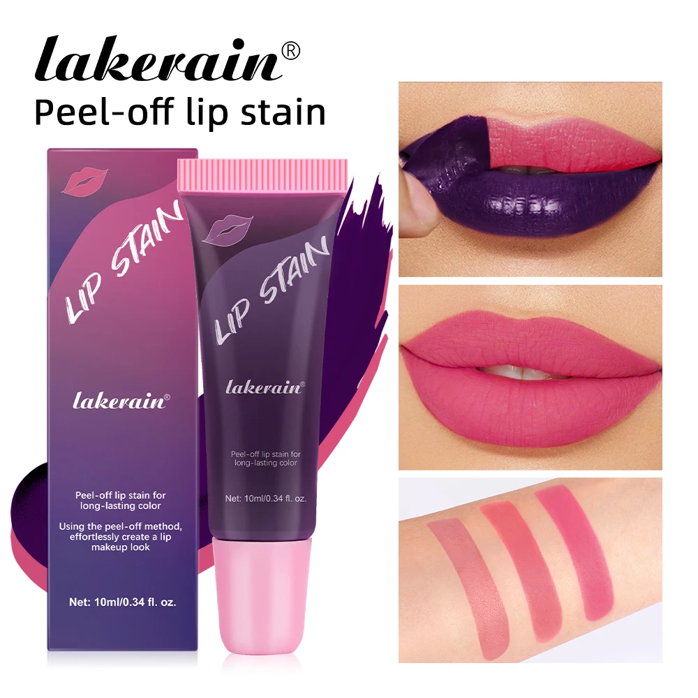Magic Tear-Off Lip Stain Matte Tattoo Dyed Lip Tint Peel-Off Liquid Lipstick Waterproof Lasting No Fading Lip Gloss Cosmetics