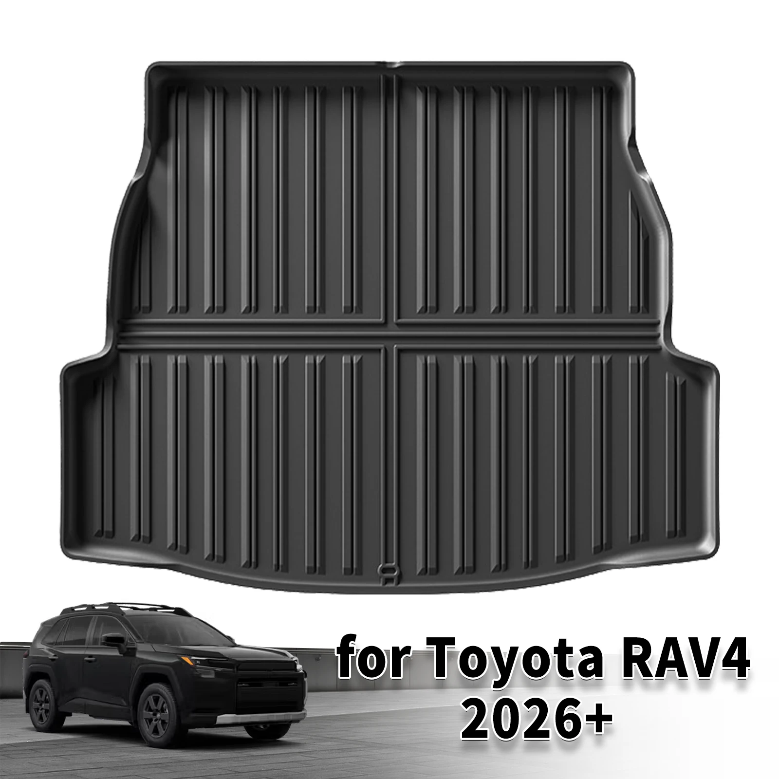 

for Toyota RAV4 2026 2027 TPE Rear Boot Mat with Seat Back Cover Full Coverage Easy Installation Accessories