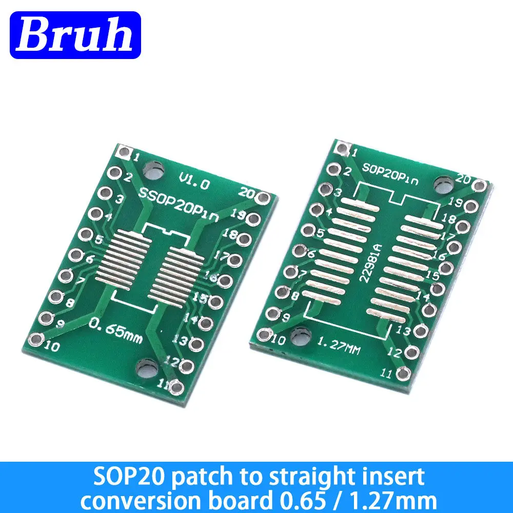 PCB kit SOP8 SSOP10 SOP14 SOP16 20 24 28 56 to DIP/SMD to DIP IC adapter socket SOIC TSSOP board adapter board 0.65mm 1.27mm