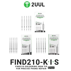2UUL C210 Integrated Soldering Iron Tip Heating Core Efficient Heat Conduction for JBC Sugon Aifen T210 T26 A9 Soldering Station