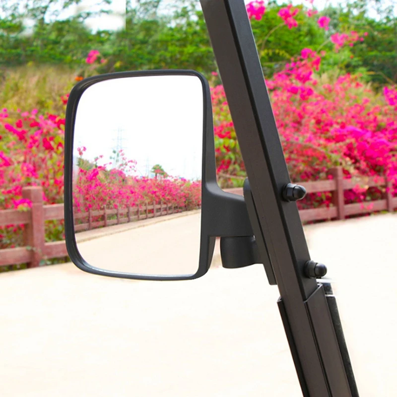 No-Drilling Required Golf Cart Folding Side View Mirrors Compatible For Club Car, EZGO, Yamaha,Star,Carts Side Mirror