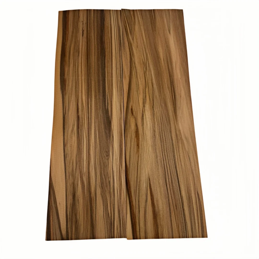 2Pcs 0.5mm Natural Apple Wood Veneer, Bookmatched, Guitar Body Veneer, DIY Marquetry Veneer, Size 50x14cm