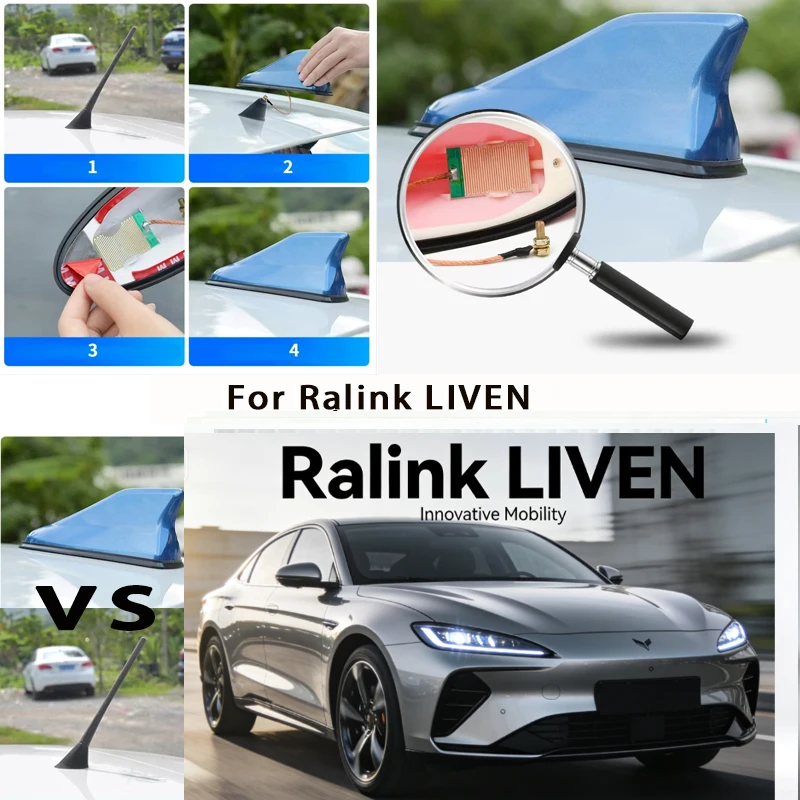 

For Ralink LIVEN Car Roof Top Mount Shark Fin Aerial Antenna Toppers Auto Radio AM FM Antenna Signal Amplifier Aerial