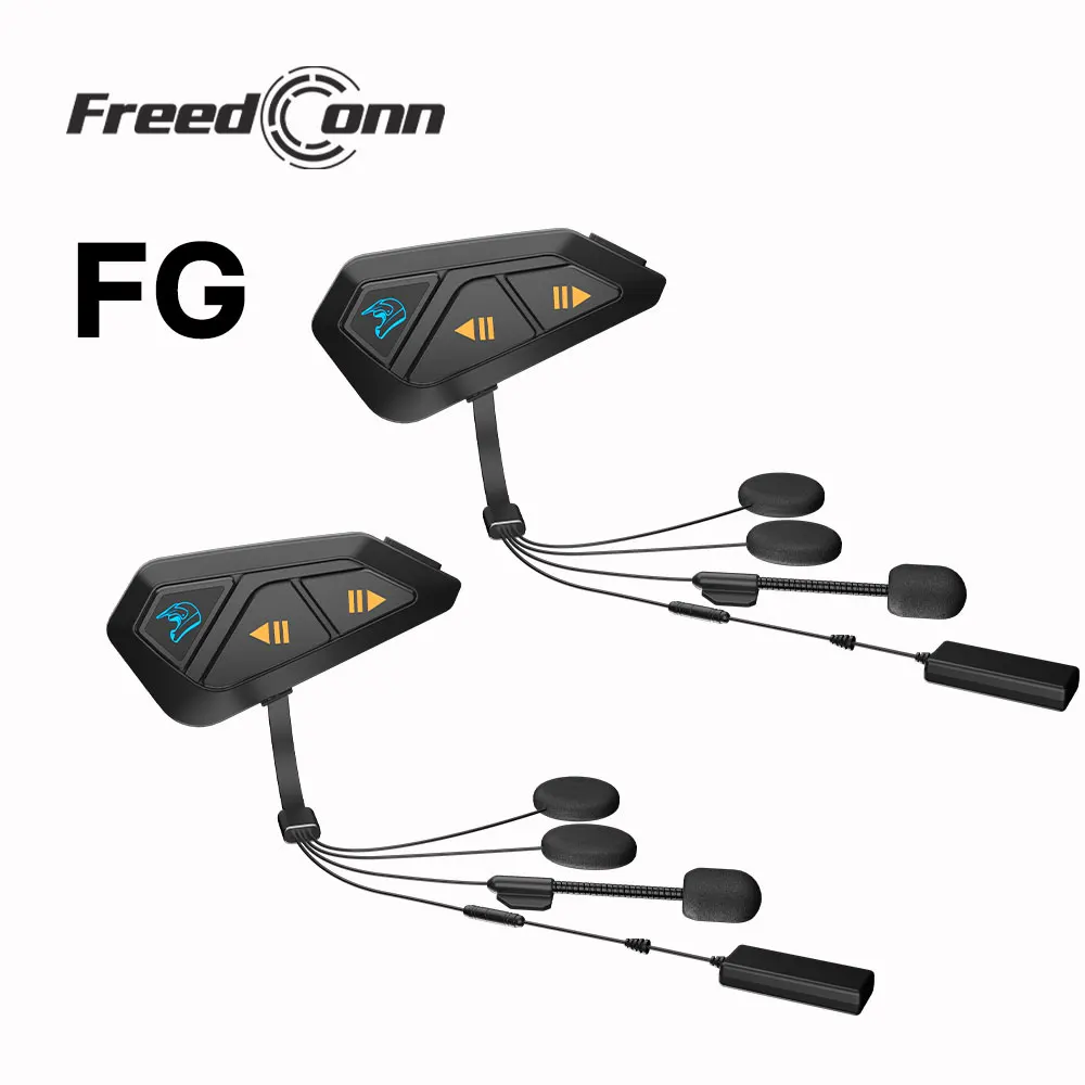 FreedConn Group Motorcycle Intercom Helmet Bluetooth Headsets Music Share FM Radio Handsfree Communicator Up to 12 Riders