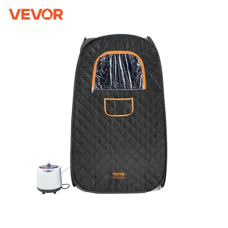 VEVOR Compact Portable Steam Sauna Tent 1200 Watt Home Therapeutic  for Detox Relaxation Time Remote Control Personal  for Home