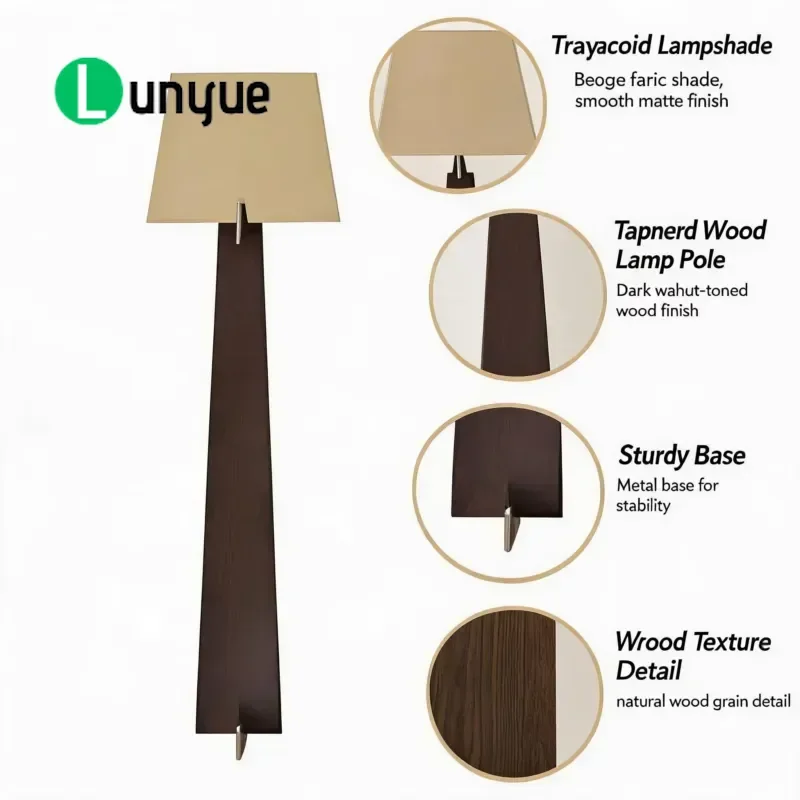 Iron Linen Plug-in Dimmable LED Floor Lamp with Switch for Cafe Bar Ambient Lighting Home Decor
