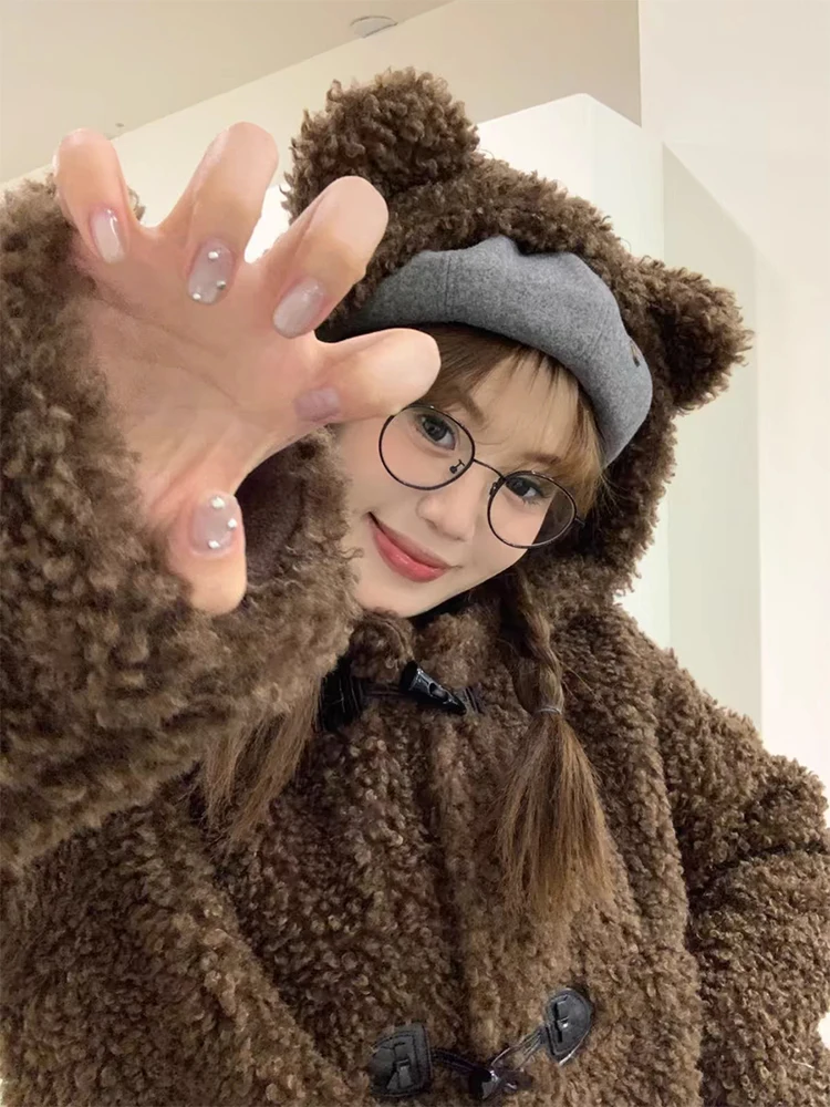 

Lamb Wool Jacket Long Sleeve Woman Floral Detachable Aviation Old Money Pilots Flight Stand-Collar Premium Air Commuting Style