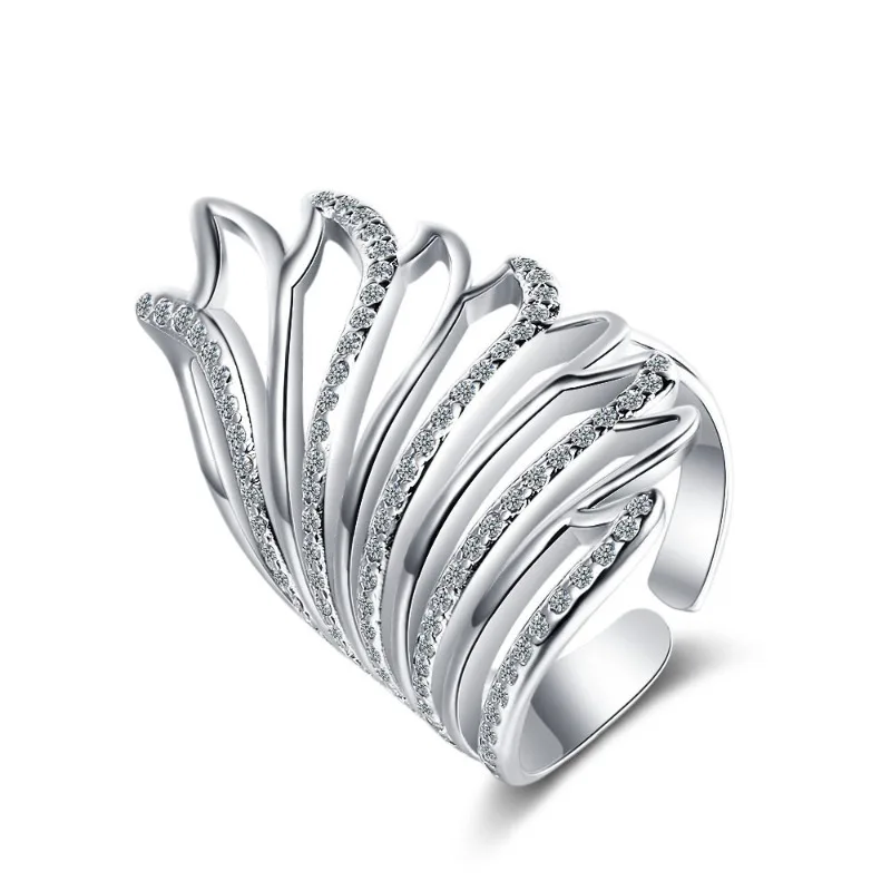 Neuer großer Luxus-Ring aus 925er-Sterlingsilber mit Moissanit für Frauen, Verlobung, Hochzeit, einfacher hochwertiger Schmuck, Geburtstagsgeschenk – Detail 5