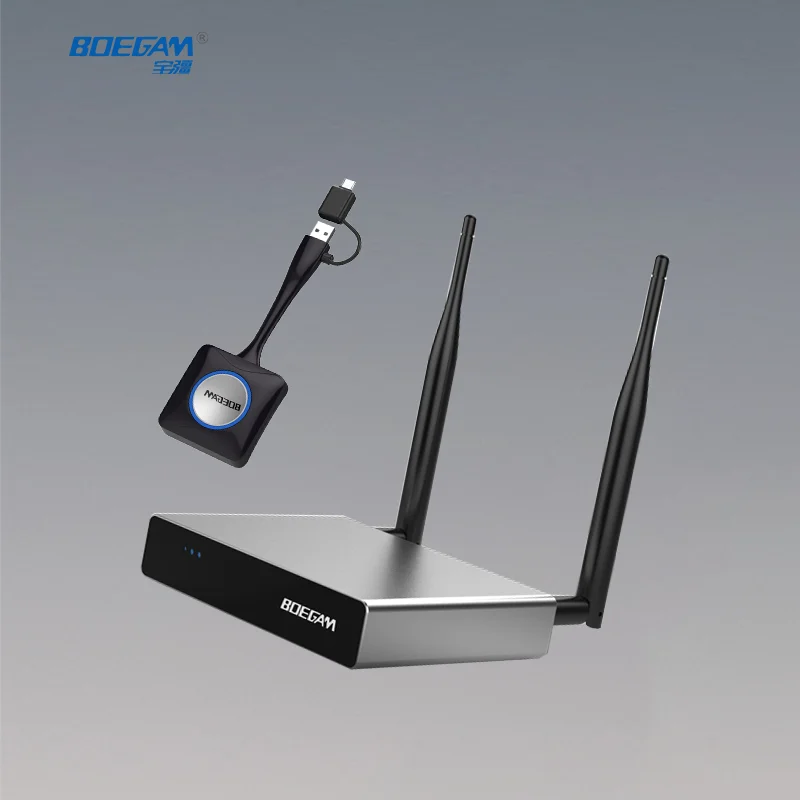 

1080P Wireless Presentation System V100 Receiver + Type-C/USB-A Dongle Plug & Play for BYOD