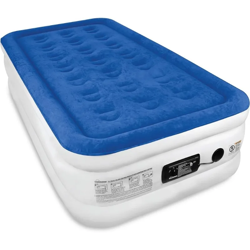 

Luxury Air Mattress with ComfortCoil Technology & Built-in High Capacity Pump for Home & Camping- Double Height, Adjustable,