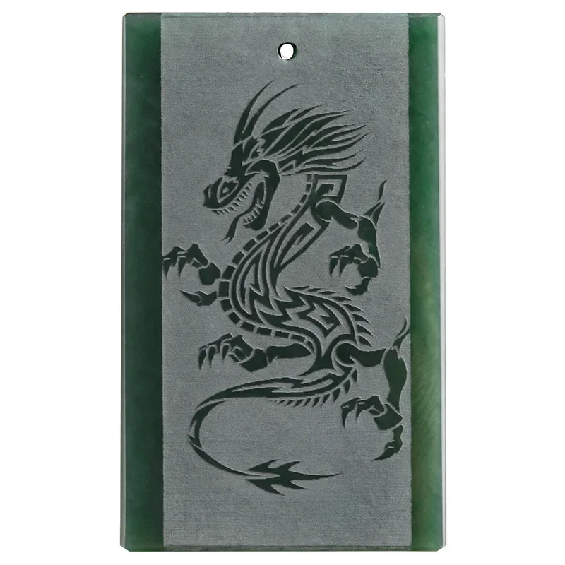 Genuíno natural hotan jade moyu dragão pingente talismã zodíaco high-end masculino tradicional estilo étnico pingente de jade novas jóias