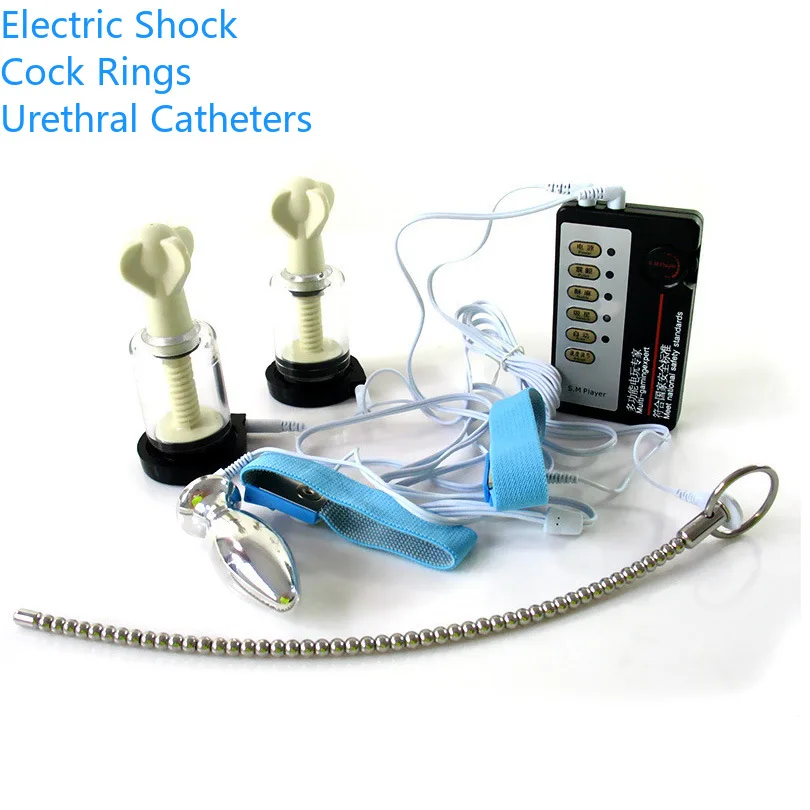 

Penis Plug Catheters Pulse Massage Penis Rings For Male Electric Shock Urethral Catheter Sound Electrical Stimulation