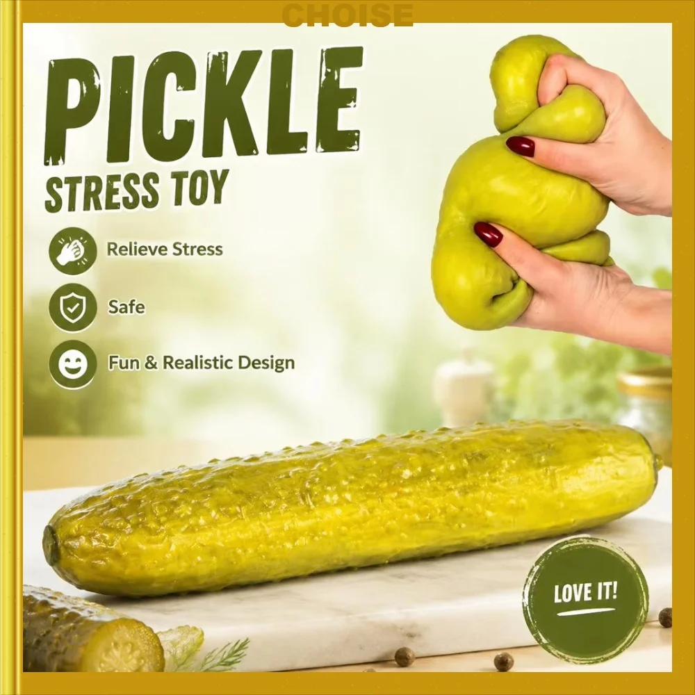 Jumbo Pickle Squishy Stress Relief Set Jumbo Pickle Squishy Grote Komkommer Squeeze Langzaam stijgende Squeeze Stress Relief voo