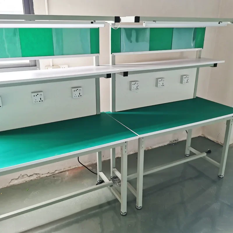 Anti-static workbench Double-layer lamp dust-free workshop assembly line operation bench Spot experimental table Multifunctional