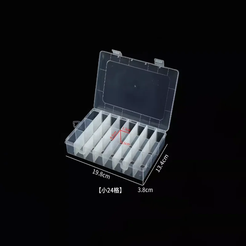 Caixa de armazenamento para IC Patch Parts, Caixa de componentes eletrônicos, Pode ser dividido, 10 células, 15 células, 24 células, 36 células, 1pc