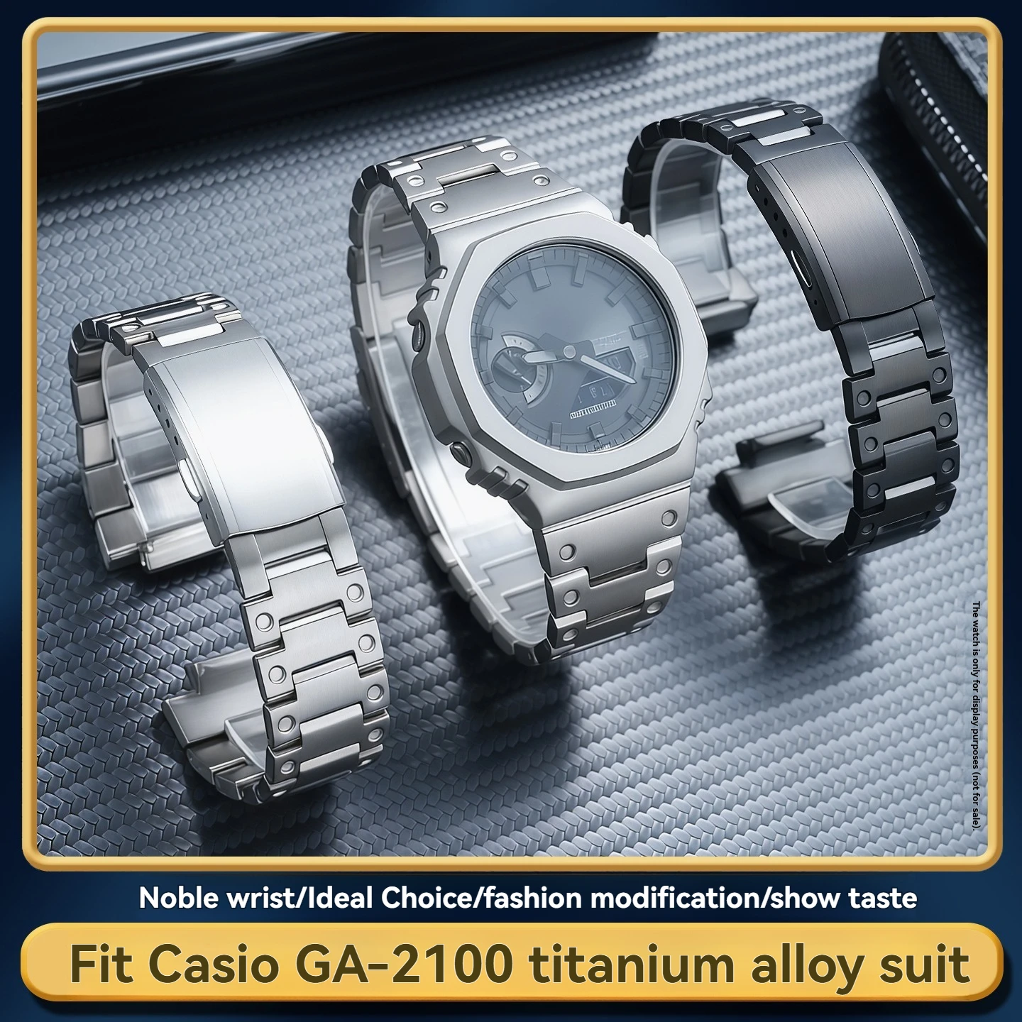 

Комплект для модификации GA2100: полностью титановый корпус для часов G-Shock Casio GA-2100, 2110, GA-B2100, ультралегкий корпус с быстросъемным браслетом.