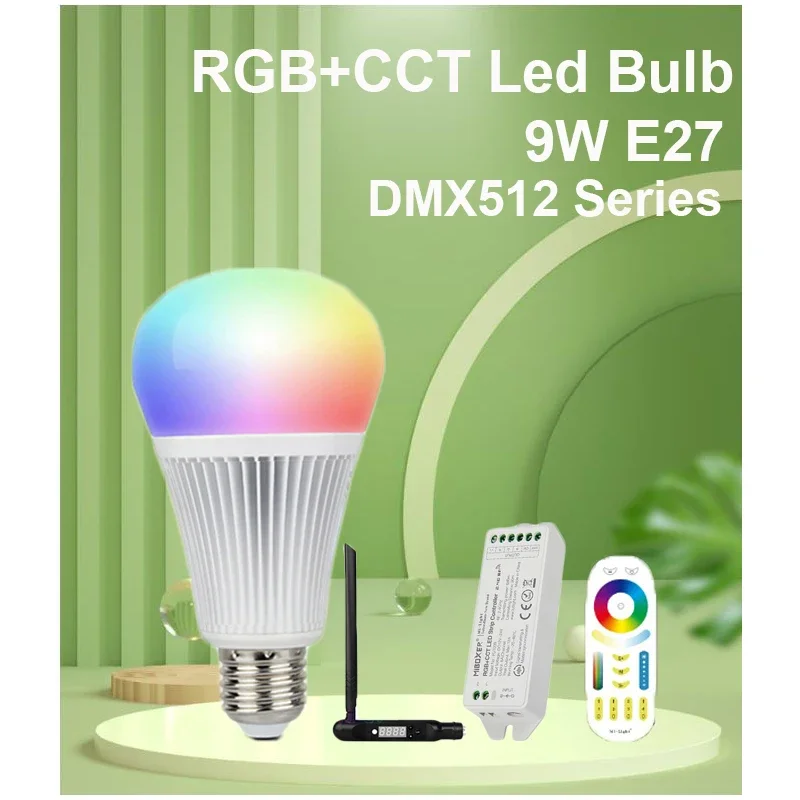 Miboxer  FUT012 9W E27 RGB+CCT LED Light Bulb  220 Degree Beam Angle Work with  App/Voice/RF AC100-240V