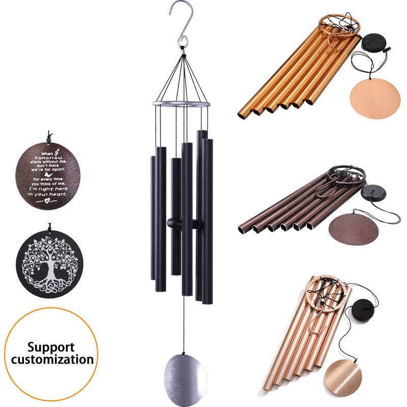 

HF 34in Wind Chimes Wholesale Musical Metal Wind Chimes Hanging Home Decoration Business House Warming Gift