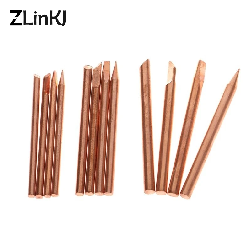 

4pcs External Heat Solder Iron Tip B C D K Pure Copper Solder Head 30W 40W 60W Replacement Tip Welder Repair Tools