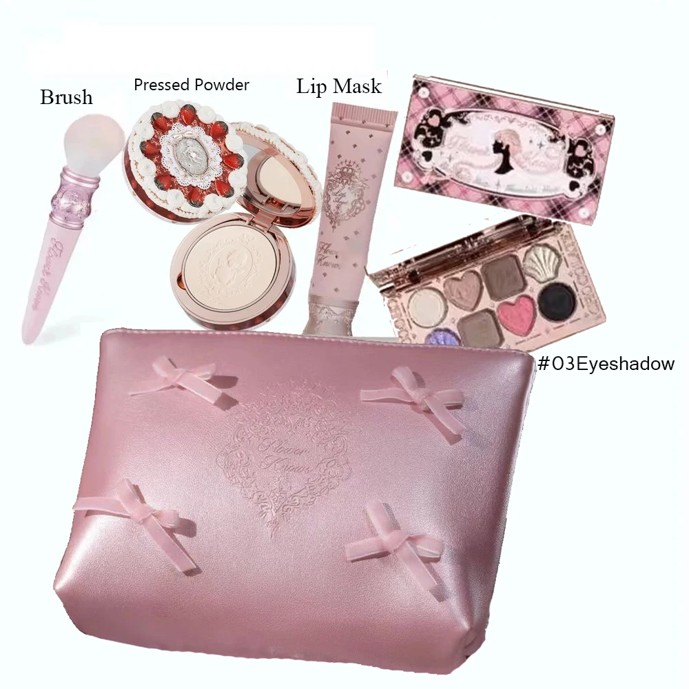 Flower Window Make-up Set Geschenkdoos Shimmer Matte Oogschaduw Palet Blush Langdurige Fluwelen Lipcrème met Zak Kit De Maquiagem