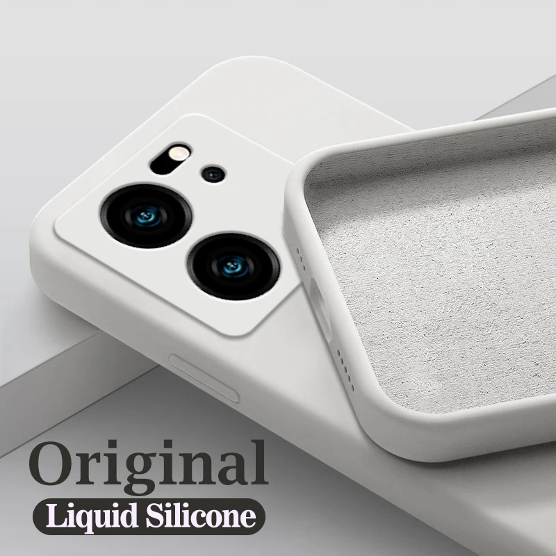 Funda cuadrada de silicona líquida para teléfono, carcasa trasera suave para Xiaomi Mi 13T, 13 T Pro, Mi13, Mi13T, Xiaomi 13t Pro fundas