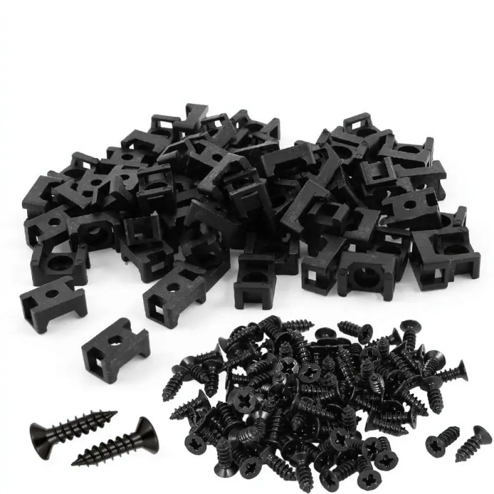 For Yuehaiyi Wire Management Bases Screw Fixed Cable Tie Saddles Durable Industrial Holders Fastening Accessories