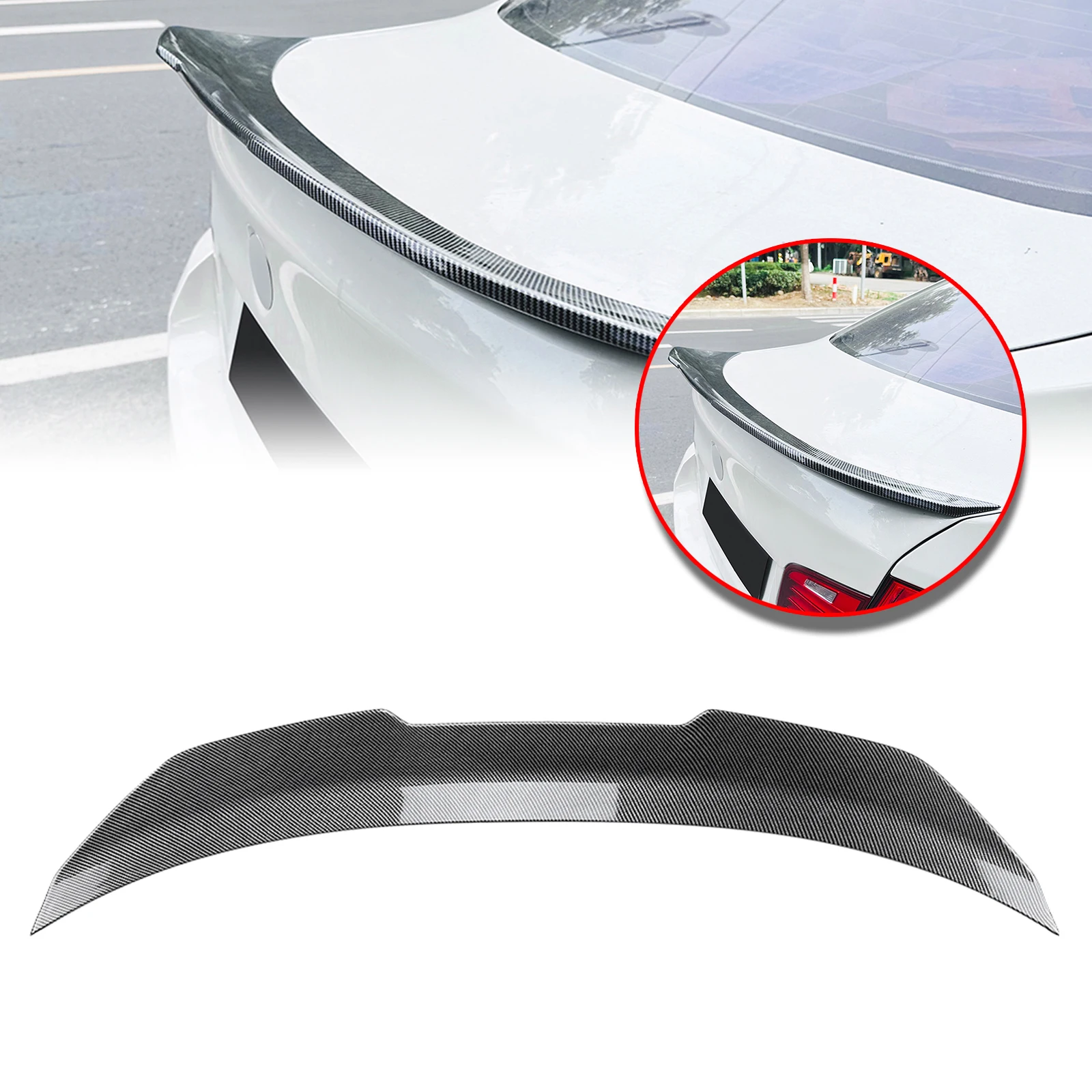 

PSM Style Rear Trunk Lid Spoiler Wing For BMW 5 Series F10 F18 M5 520i 525i 528i 530i 535i 2011-2017 Tail Tailgate Splitter Lip