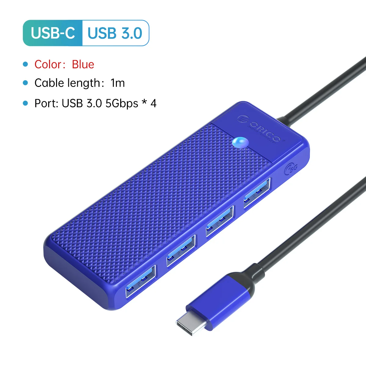 ORICO Typ C HUB USB HUB 3.0 4-Port Splitter USB HUB Adapter Erweiterung Dock Ultra-Slim OTG Adapter für PC Computer Zubehör