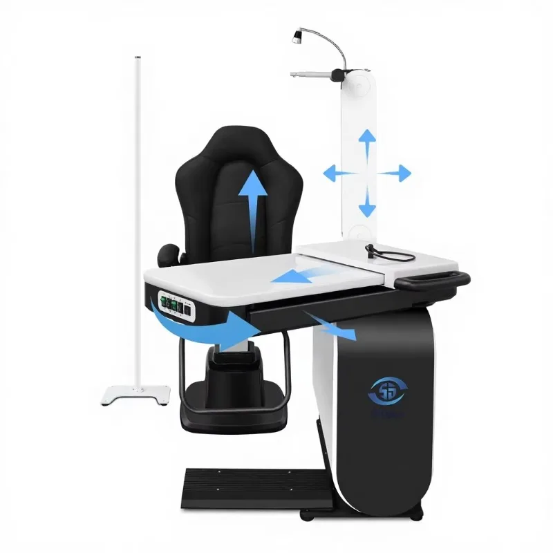 SJ Optics CS-700B Combined   Chair Rotating Platform Ophthalmic Optical Instrument Optometry Equipment