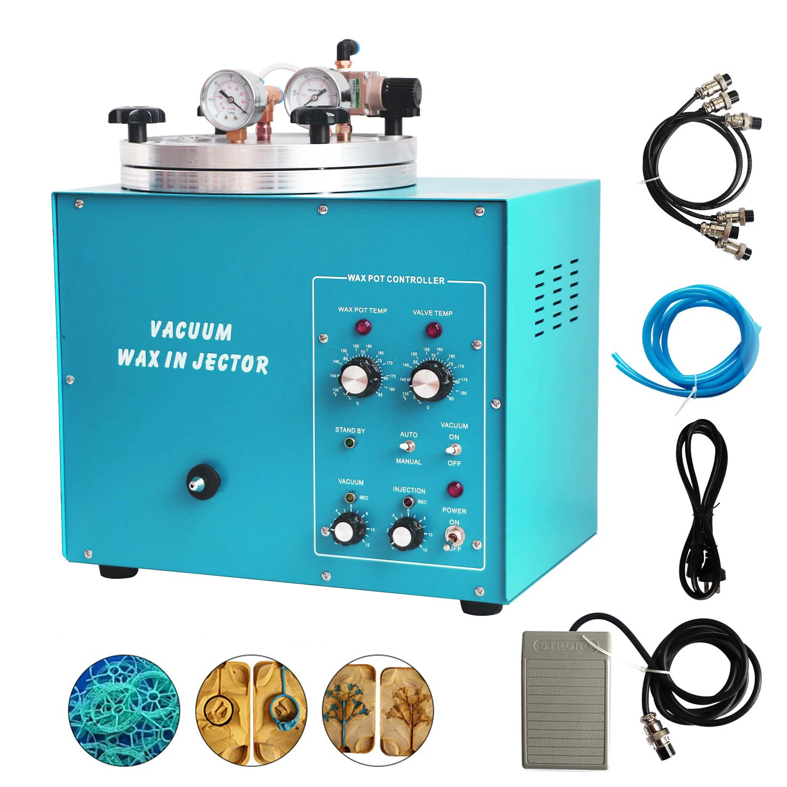 510W 3KG Precision Wax Casting Injector Bench Top Jewelry Wax Injection Machine Tools Equipment Molds Lost Wax Casting