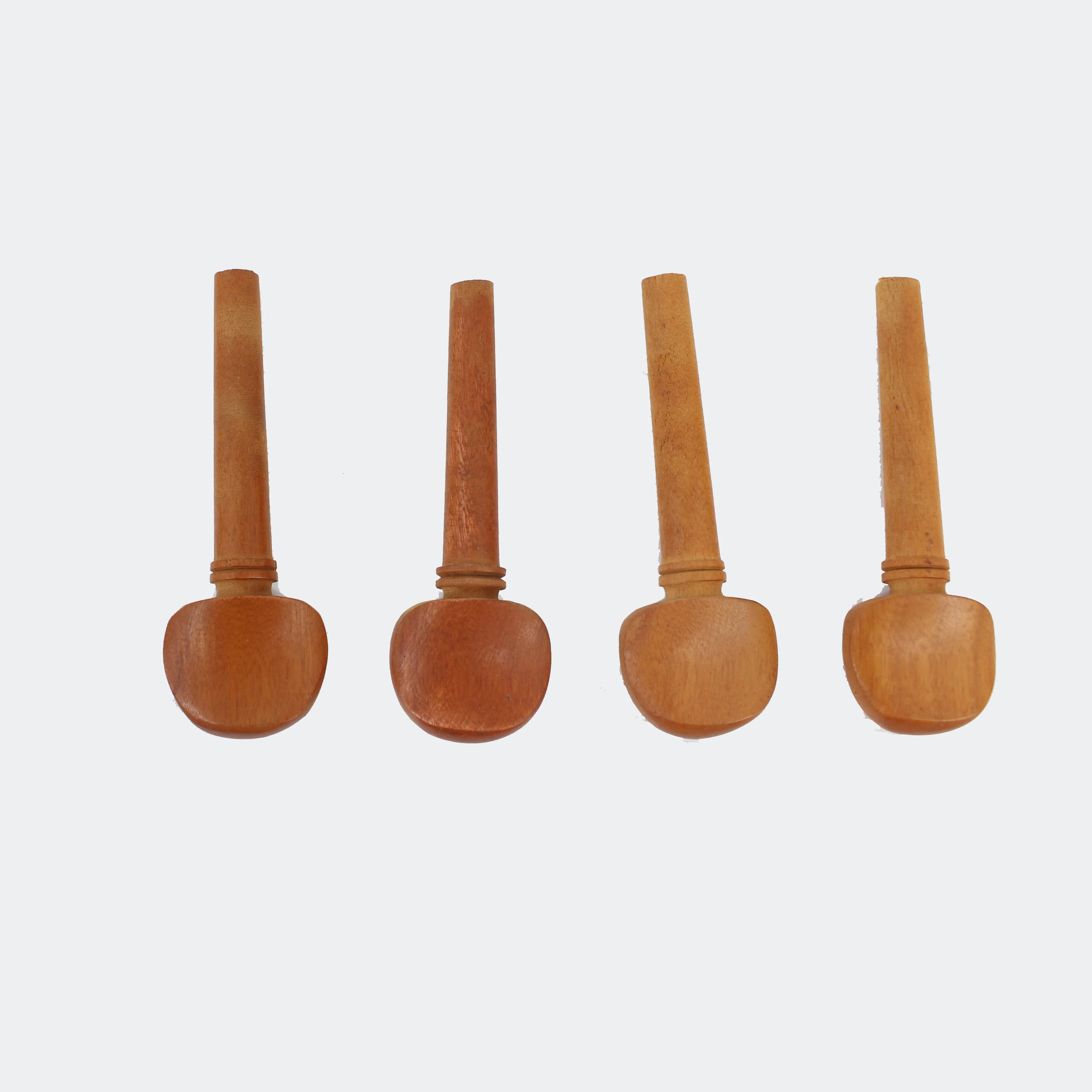 4pcs/lot 3/4 4/4 Black Ebony Jujube Wood Violin Tuning Pegs Inlay Shell with Open Holes Highly Effective in Pitch Tuning