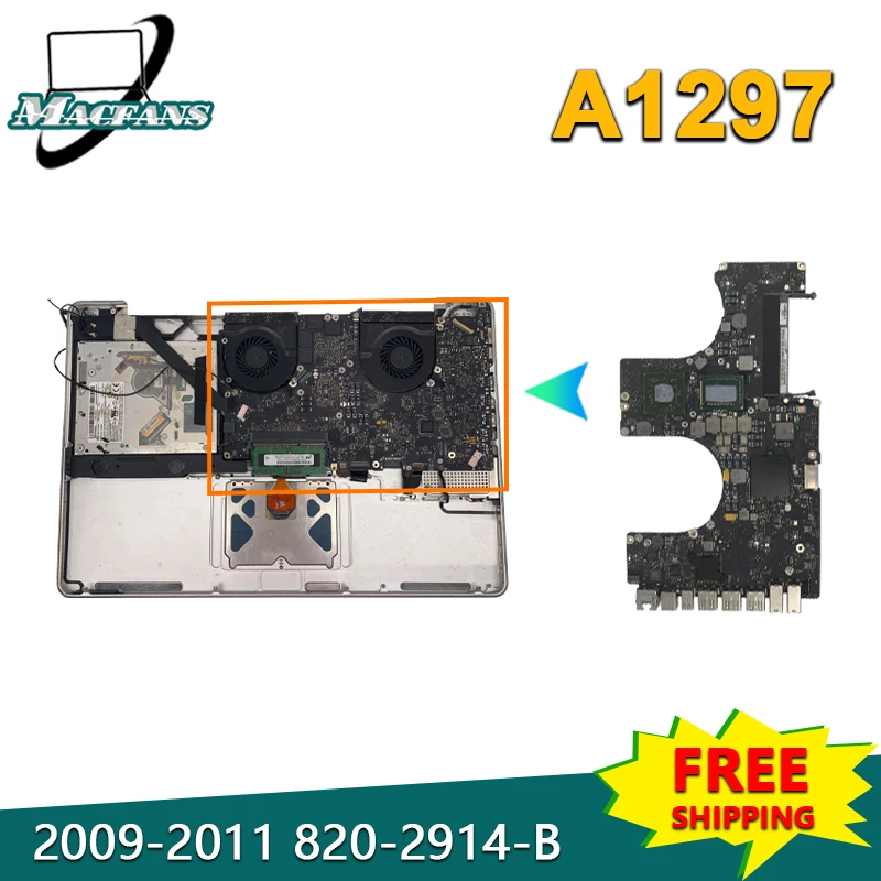 

Original Tested A1297 Logic Board for MacBook Pro 17" A1297 Motherboard 820-2610-A 820-2849-A 820-2914-B 2009 2010 2011 Year