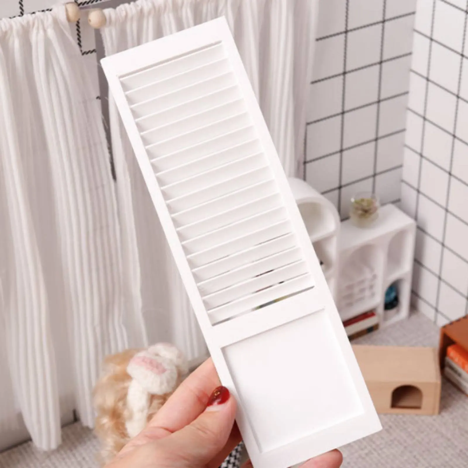 

1:12 Scale Room Divider Realistic Intricate Miniature Shutter Panel Miniature Louvered Screen Versatile Decoration