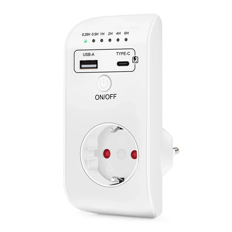 

A75T USB Type-C таймер цифровой обратный отсчет розетка для зарядки кухонная техника электронный контроль времени 16A вилка европейского стандарта