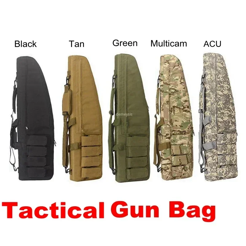 Tactische pistooltas Nylon Jacht Schieten Geweertassen Luchtgeweerkoffer Rugzak Airsoft CS War Game-uitrusting