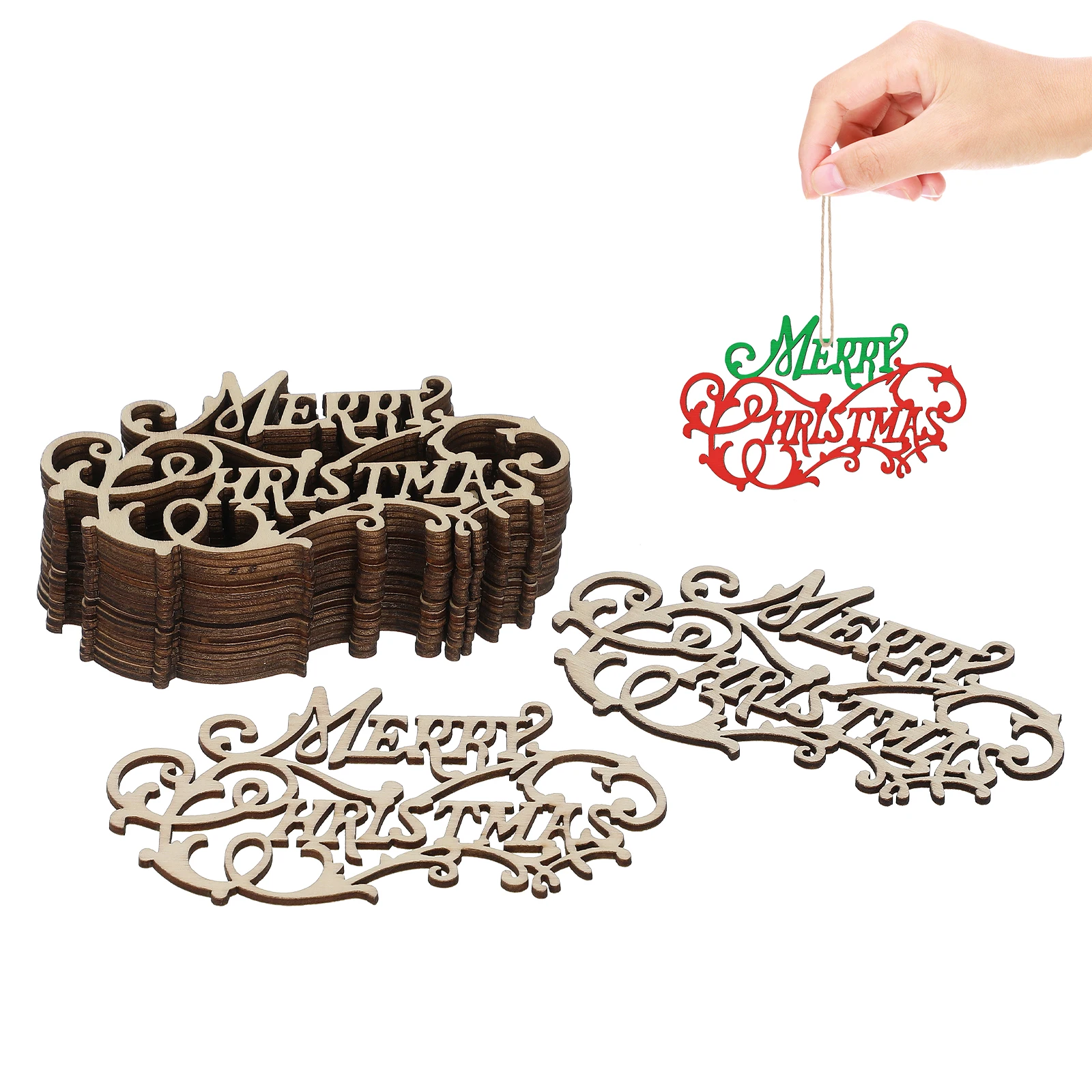 

20 Pcs Holiday Large Shape Welcome Paintable Christmas Wood Cutouts for Crafts Ornaments