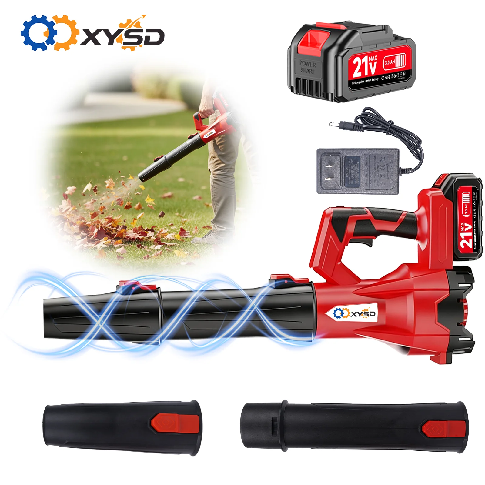 

XYSD Powerful leaf blowing high-power multi-speed lithium battery storm blower powerful blower snow removal electric leaf blower