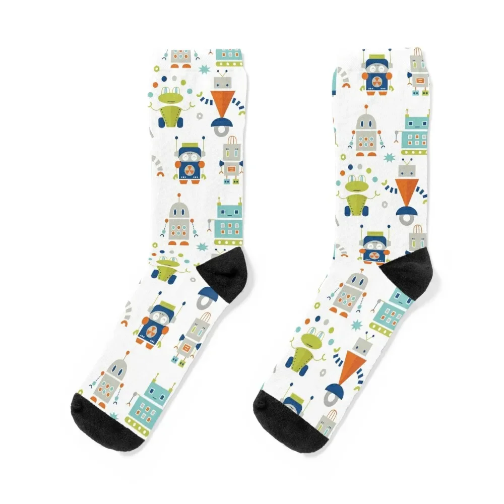 

Robots Pattern Socks Crossfit Lots Men's Socks Women's