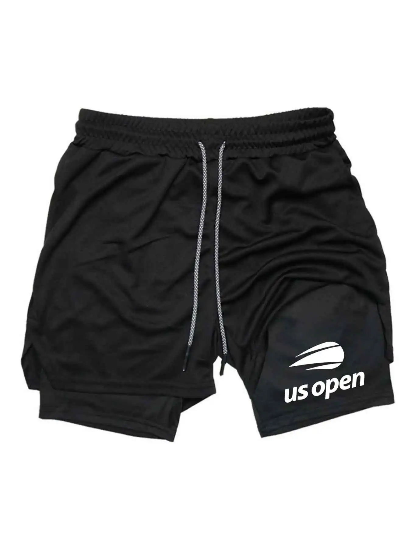

2026 Men's Sports Shorts Printed Sports Shorts, Double Layer, Quick Drying, Basketball, Fitness